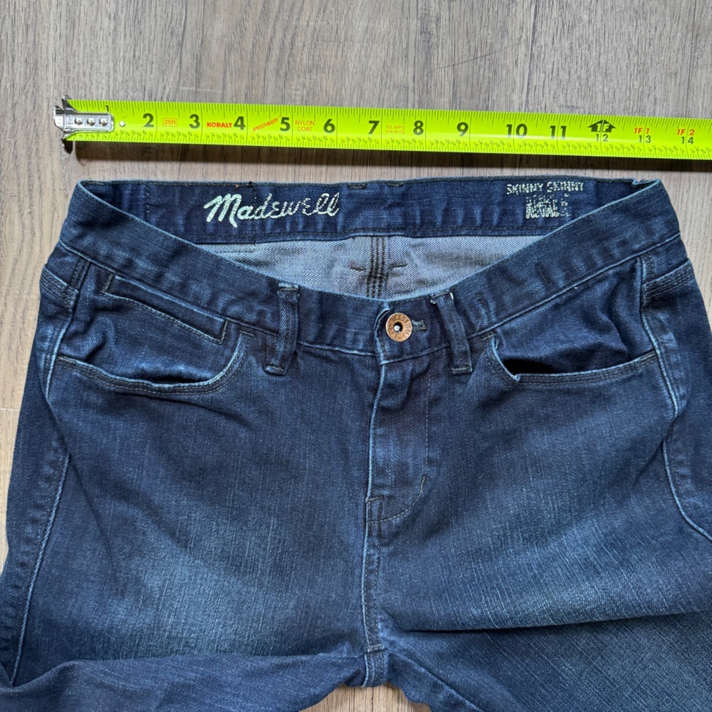 Madewell Skinny Skinny Ankle Jeans Dark Blue - Size 26 - Picture 5 of 13